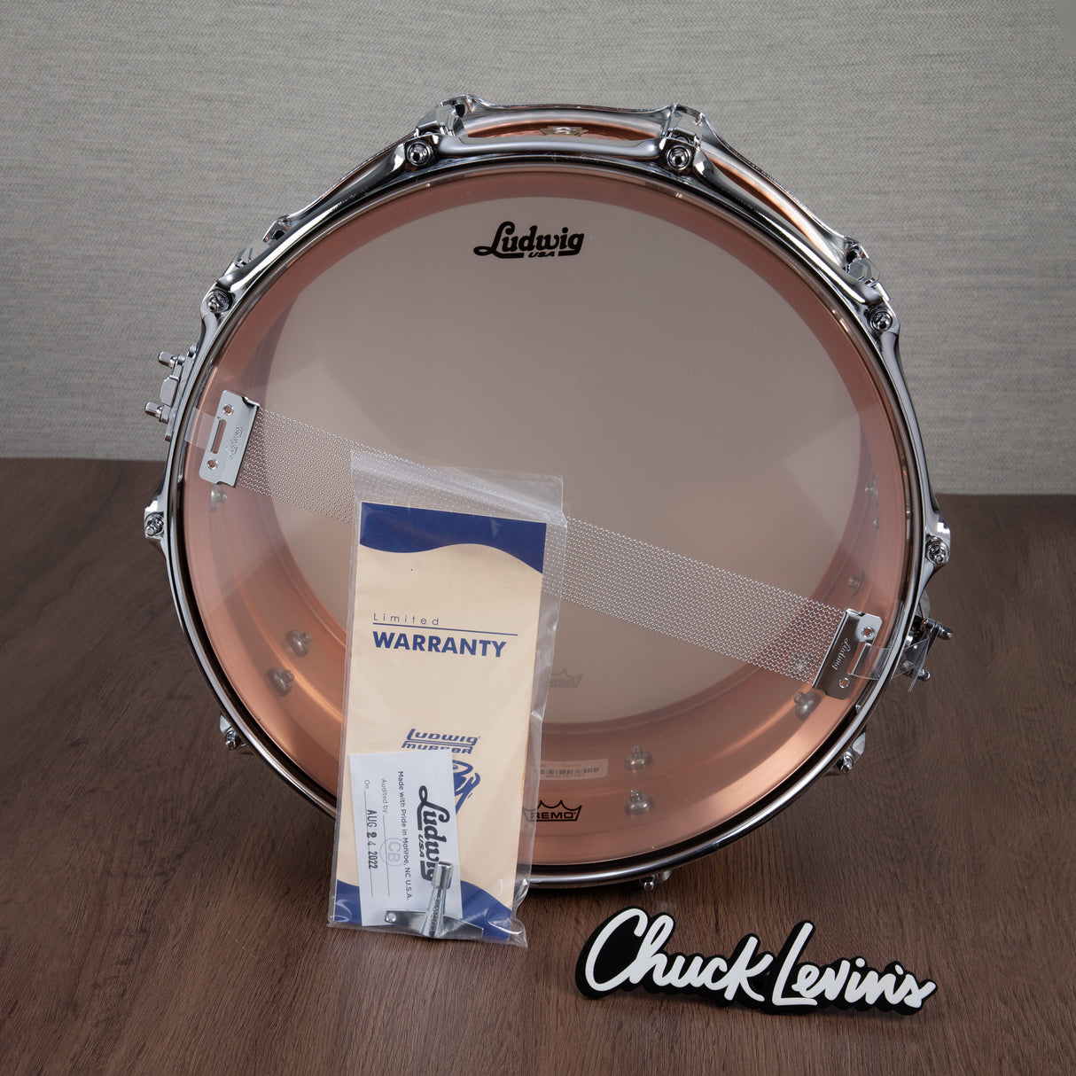 Ludwig Copper Phonic 6.5x14-Inch Snare - Hammered Shell, Imperial Lugs