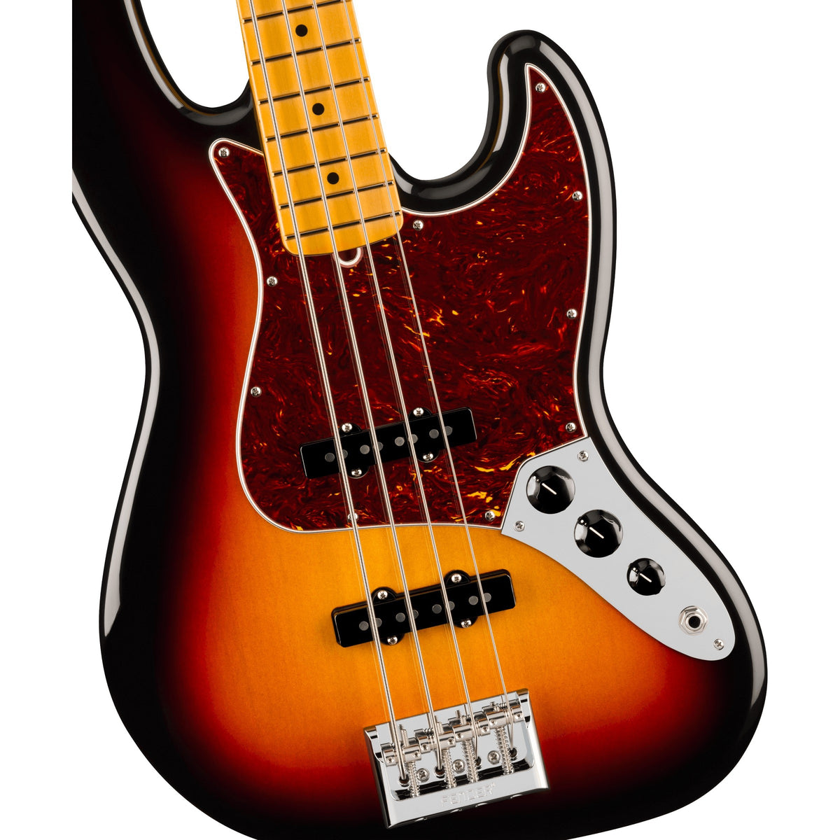 Fender American Professional Jazz Electric Bass Guitar, Maple Fingerboard - 3-Color Sunburst