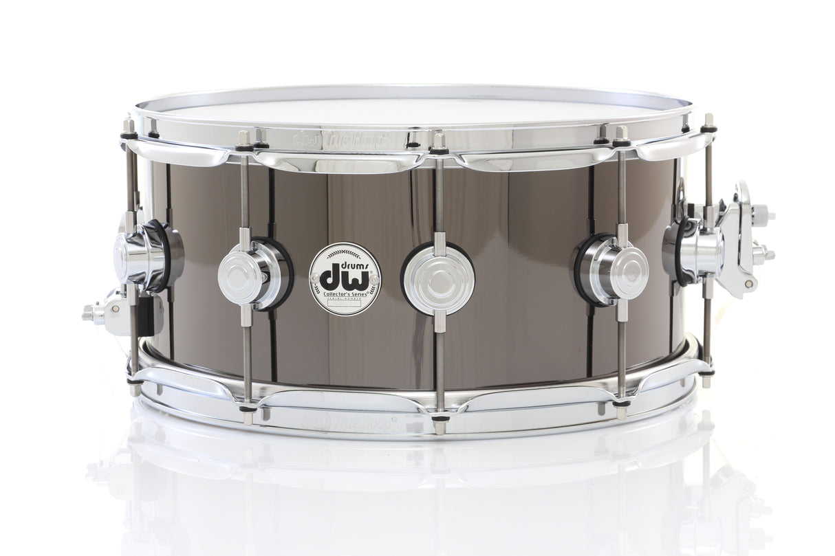 Drum Workshop 14" x 5.5" Collector's Series Black Nickel Over Brass Snare Drum With Chrome Hardware