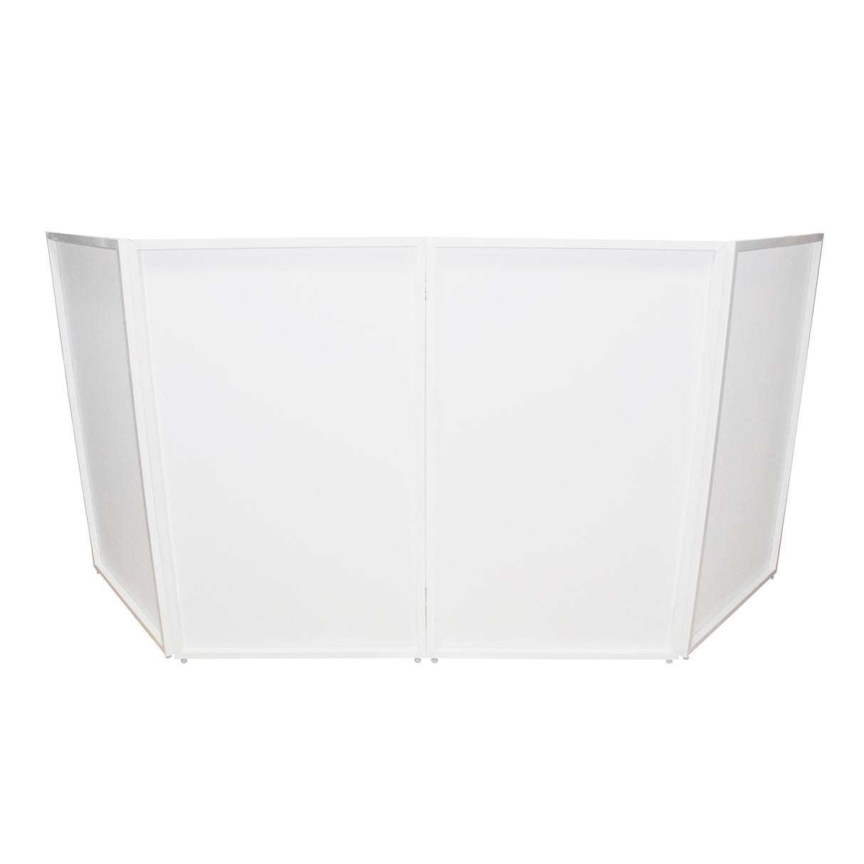 ProX XF-4X3048W MK2 Four Panel Collapse and Go DJ Facade with White Frame and Carry Bag