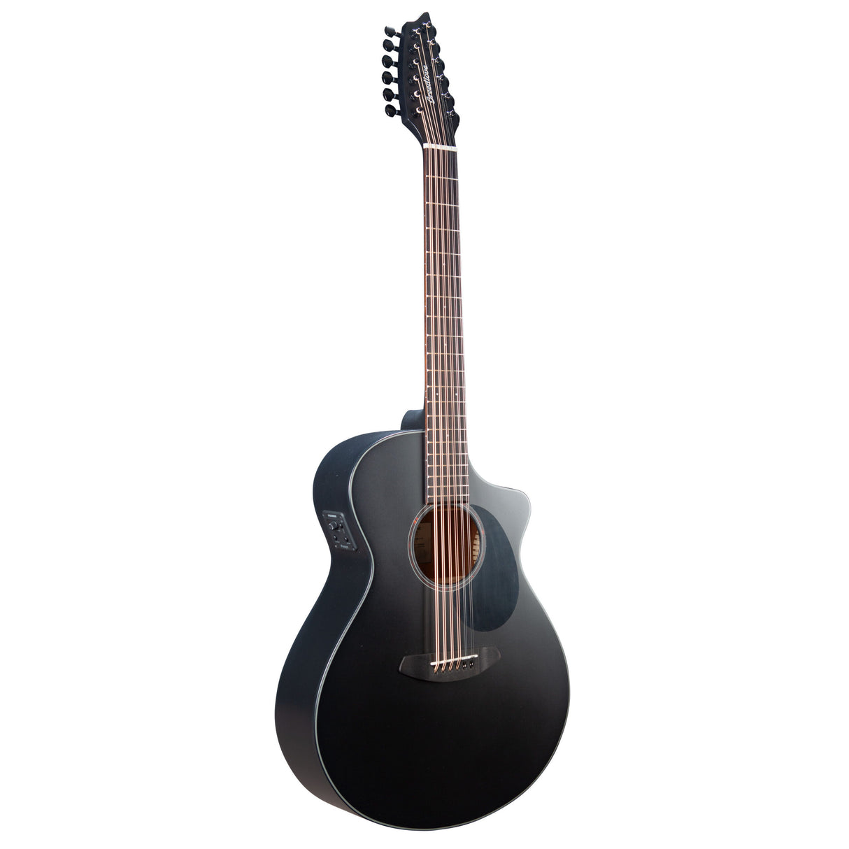 Breedlove Discovery S Concert Double Course 12-String Acoustic Electric Guitar - Satin Black