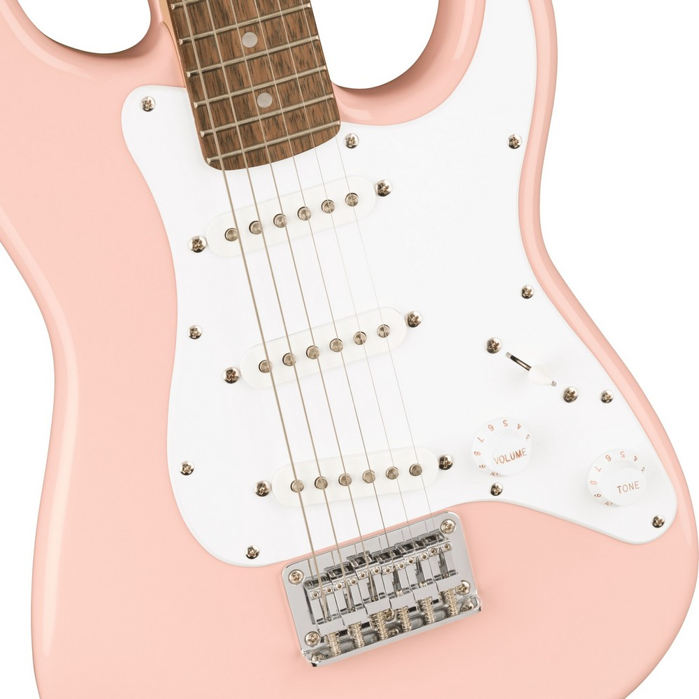Squier Mini Stratocaster Electric Guitar - Shell Pink, Laurel Fingerboard