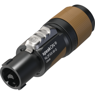 Neutrik NL2FX-W-S SpeakON XX Series 2-Pole Cable Connector - Brown