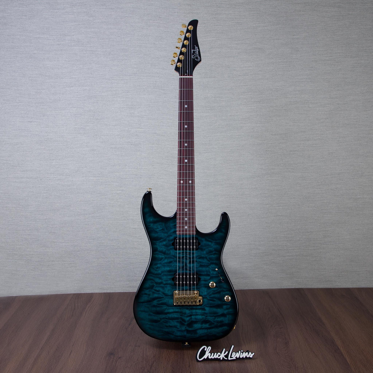 Suhr Limited Edition Standard Thin Burst Electric Guitar - Trans Teal - #89386