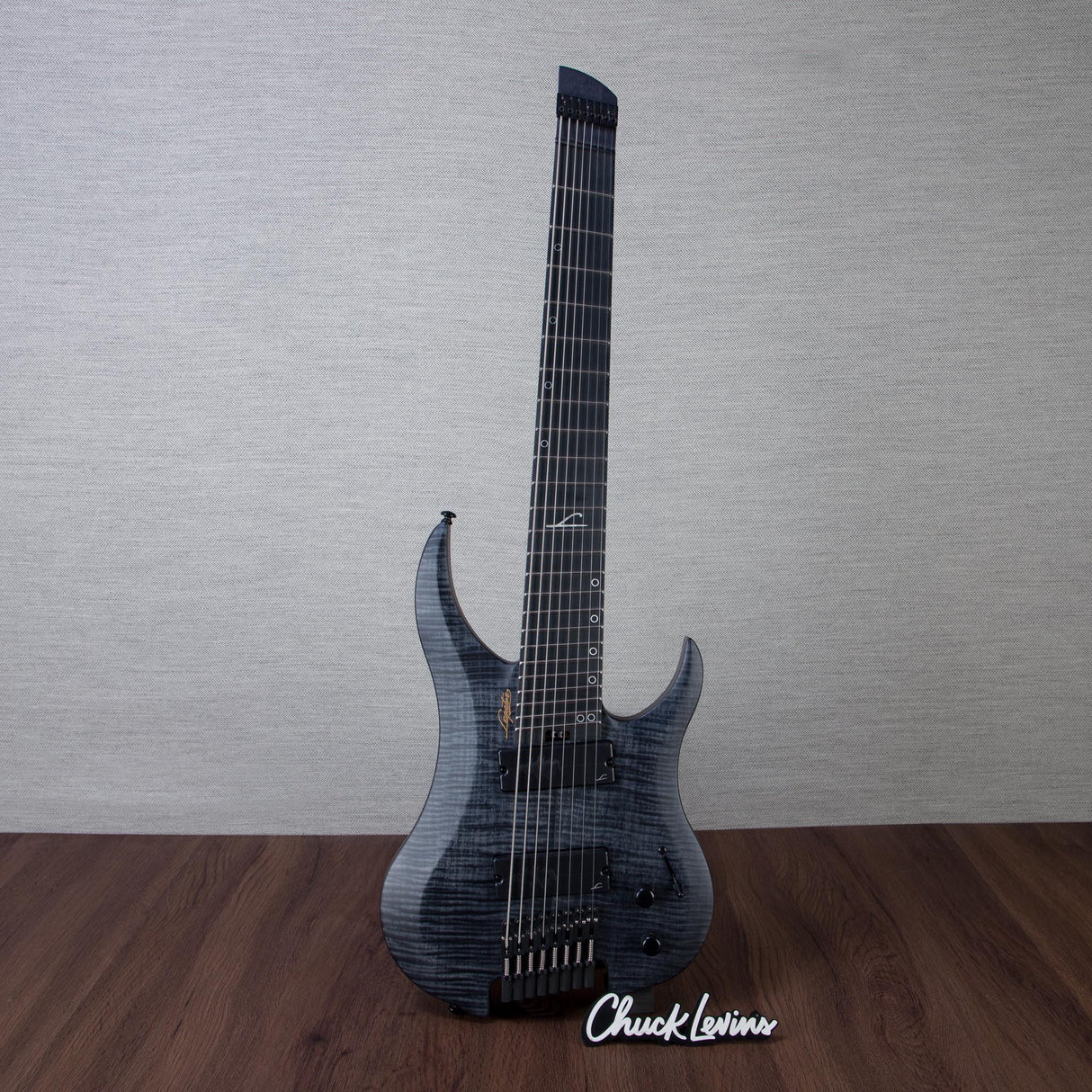 Legator Ghost Super Shred Multiscale 8-String Electric Guitar - Satin Black Flame - #IM25060325