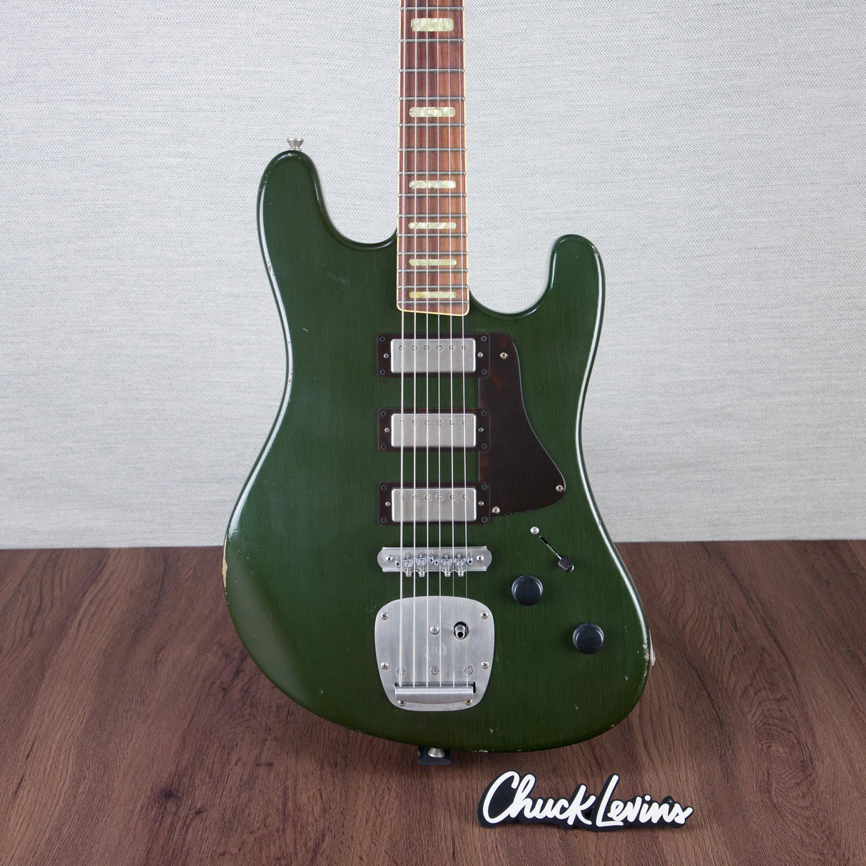 Castedosa Conchers Baritone Electric Guitar - Aged Green Metallic - #361