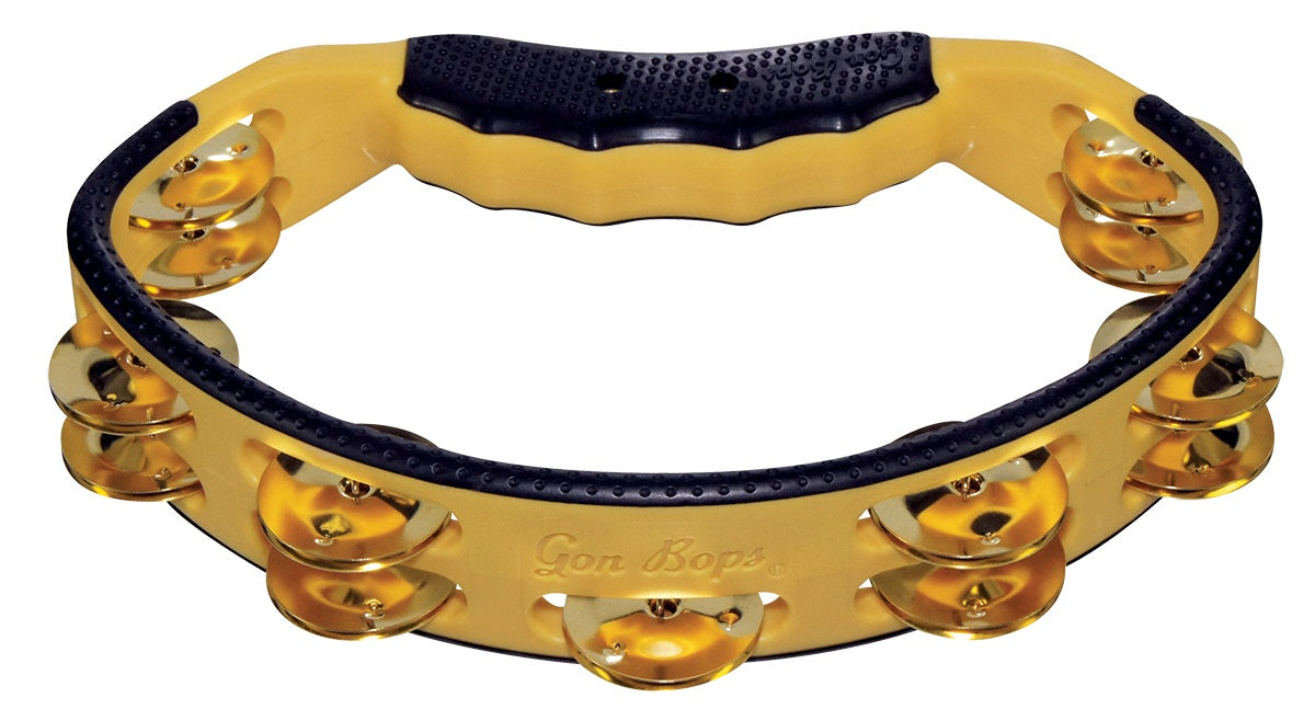 Gon Bops PTAMBR Tambourine w/ Brass Jingles - Yellow