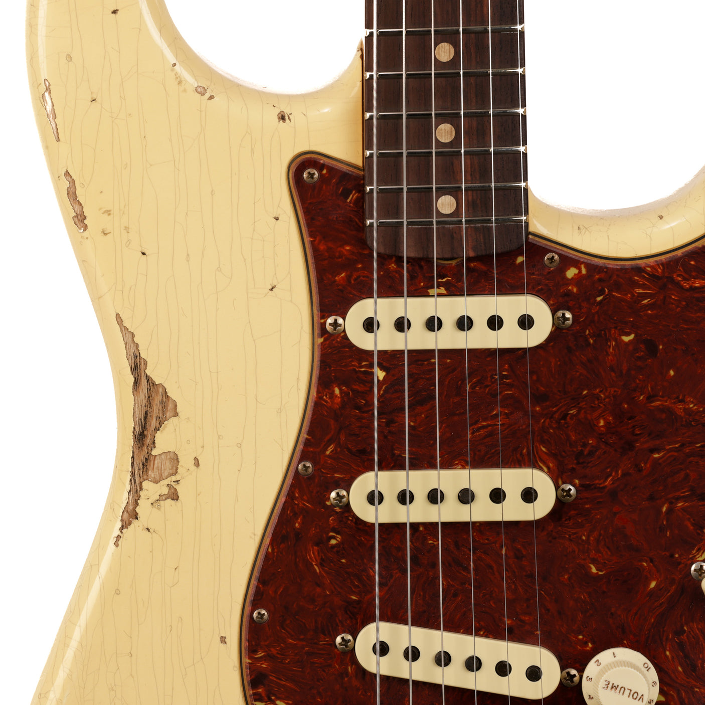 Fender Custom Shop 1962 Stratocaster Heavy Relic Guitar - Aged Vintage White - CHUCKSCLUSIVE - #R119465