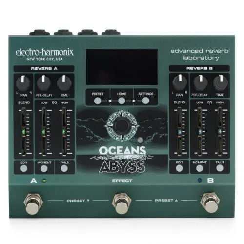 Electro-Harmonix Oceans Abyss Advanced Reverb Laboratory Guitar Effects Pedal