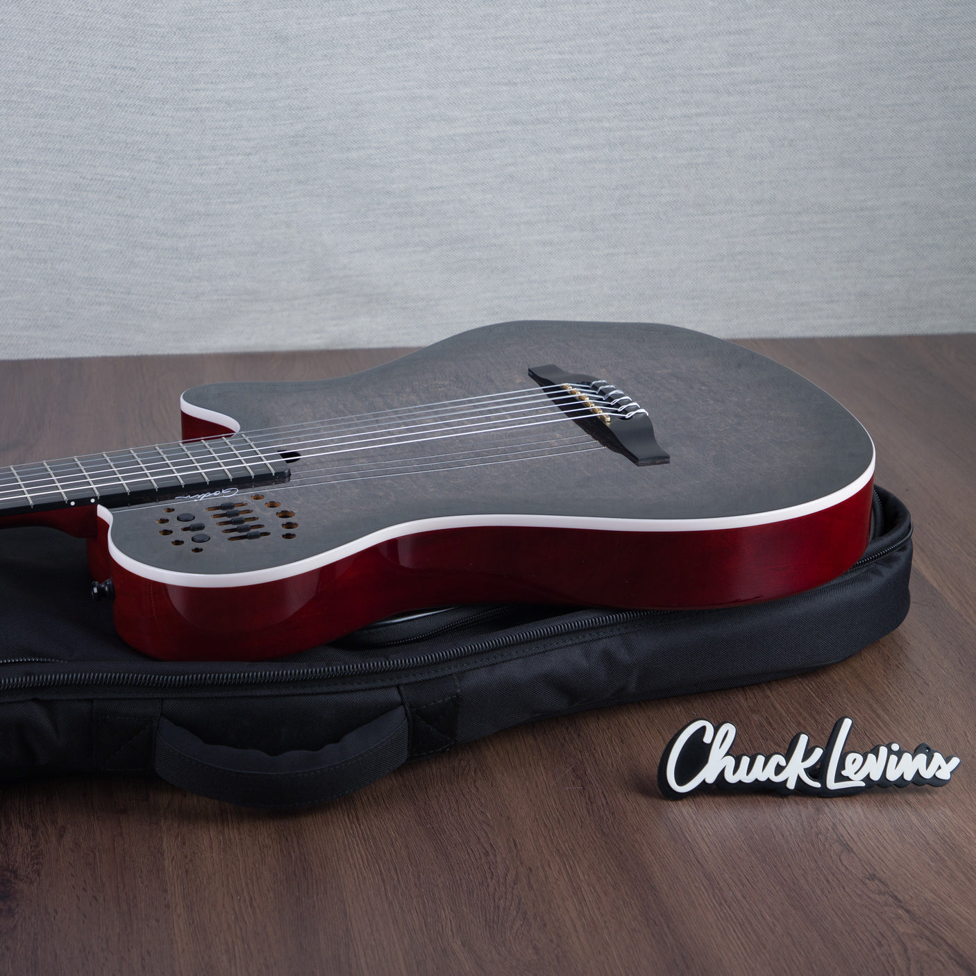 Godin MultiAc Grand Concert SA Nylon String Acoustic-Electric Guitar - Trans Black - CHUCKSCLUSIVE - #25311345