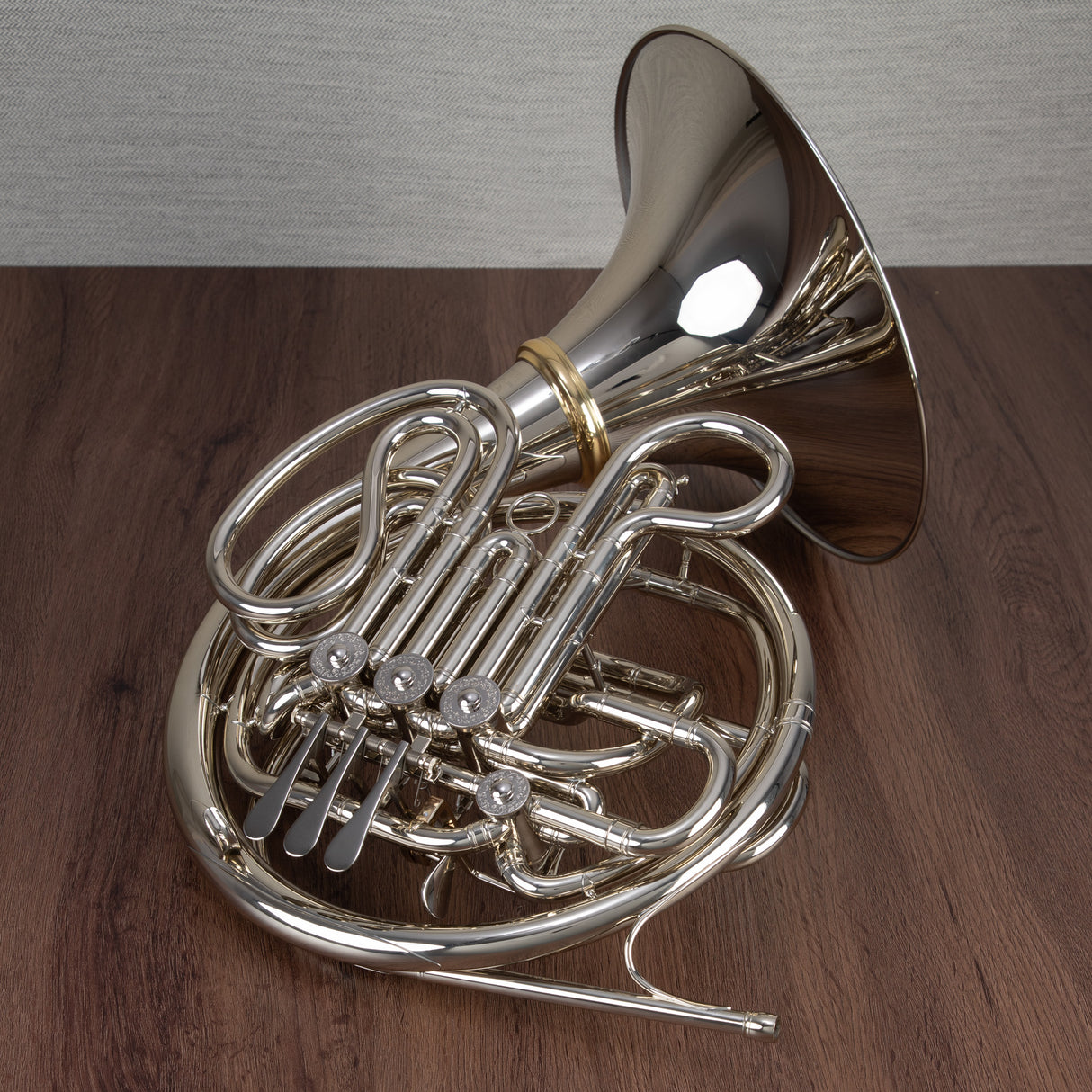 Hans Hoyer 6802NSA Heritage F/Bb Double French Horn - String Linkage, Nickel Silver Finish