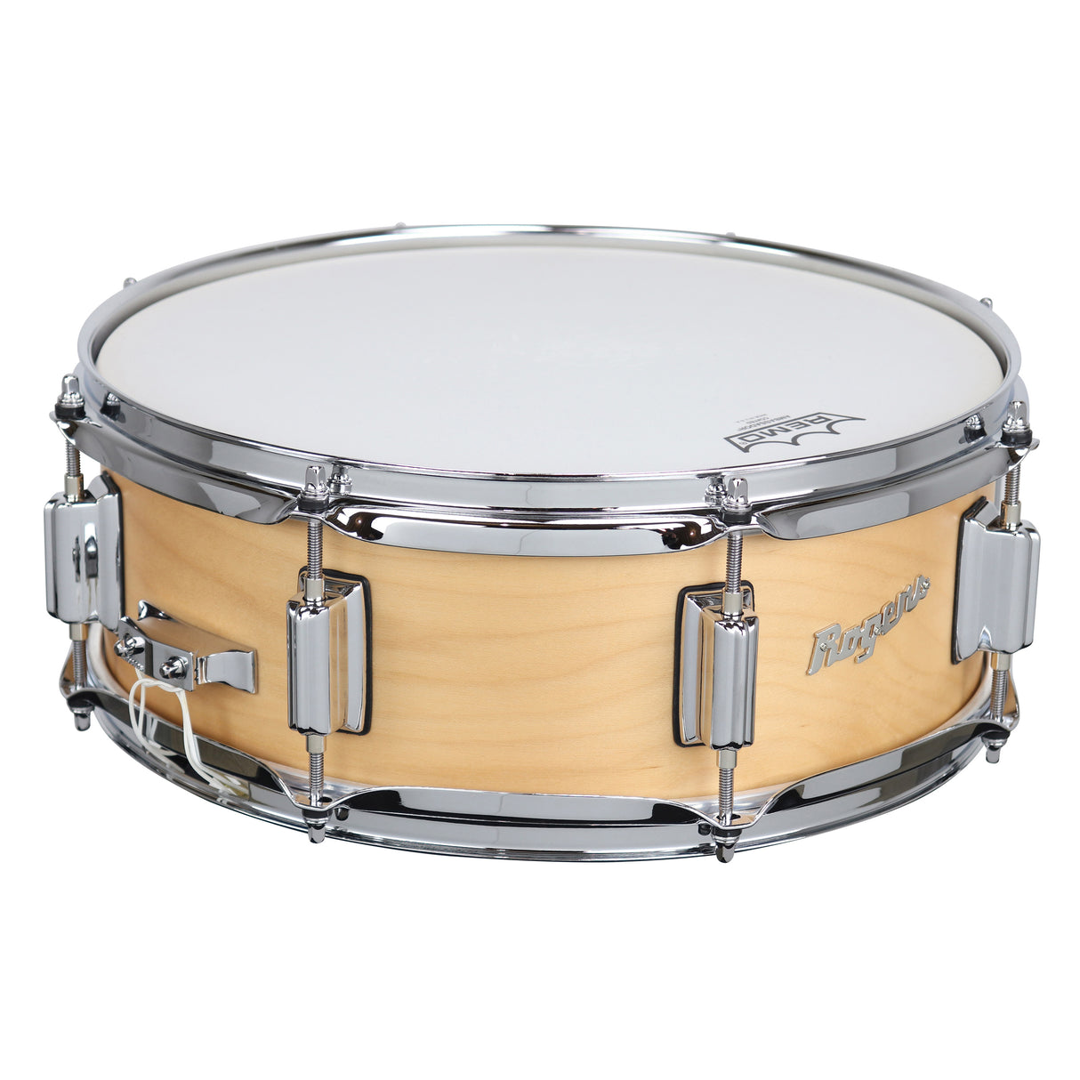 Rogers PowerTone 24SN 5x14 Wood Shell Snare Drum - Satin Natural