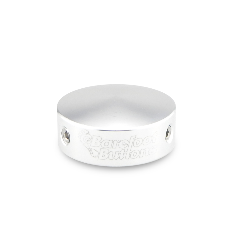Barefoot Buttons V2 Standard Footswitch Button, Silver- For Common SPST Switches