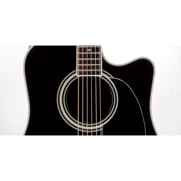Takamine EF341SC Dreadnought Cutaway Acoustic Electric Guitar - Black