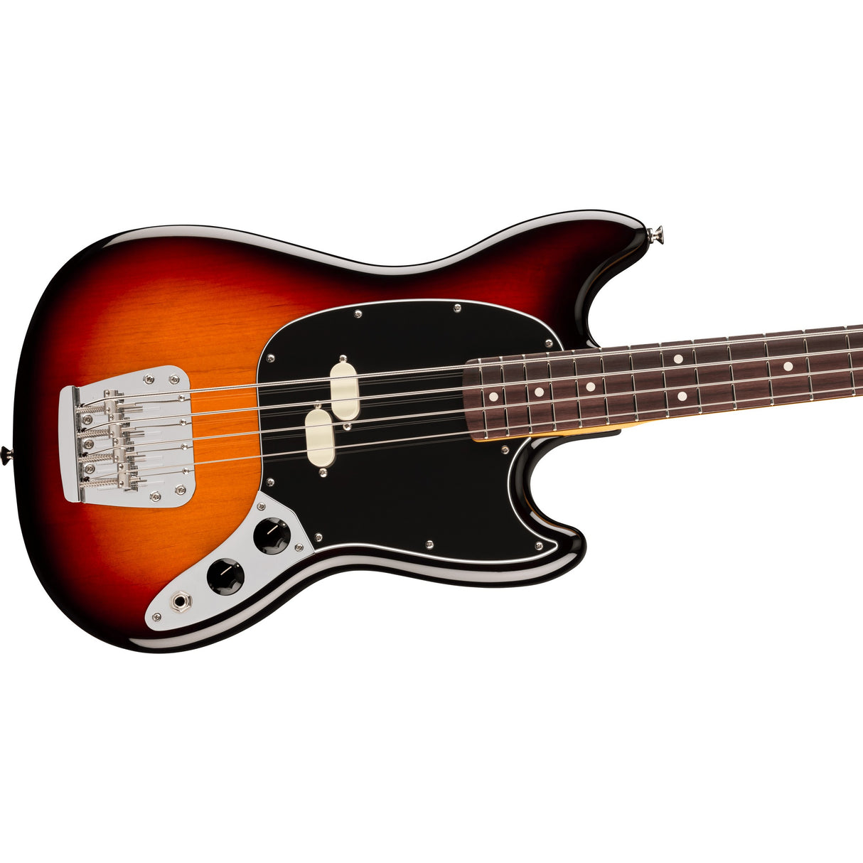 Fender American Professional Classic Mustang Electric Bass Guitar, Rosewood Fingerboard - 3 - Color Sunburst