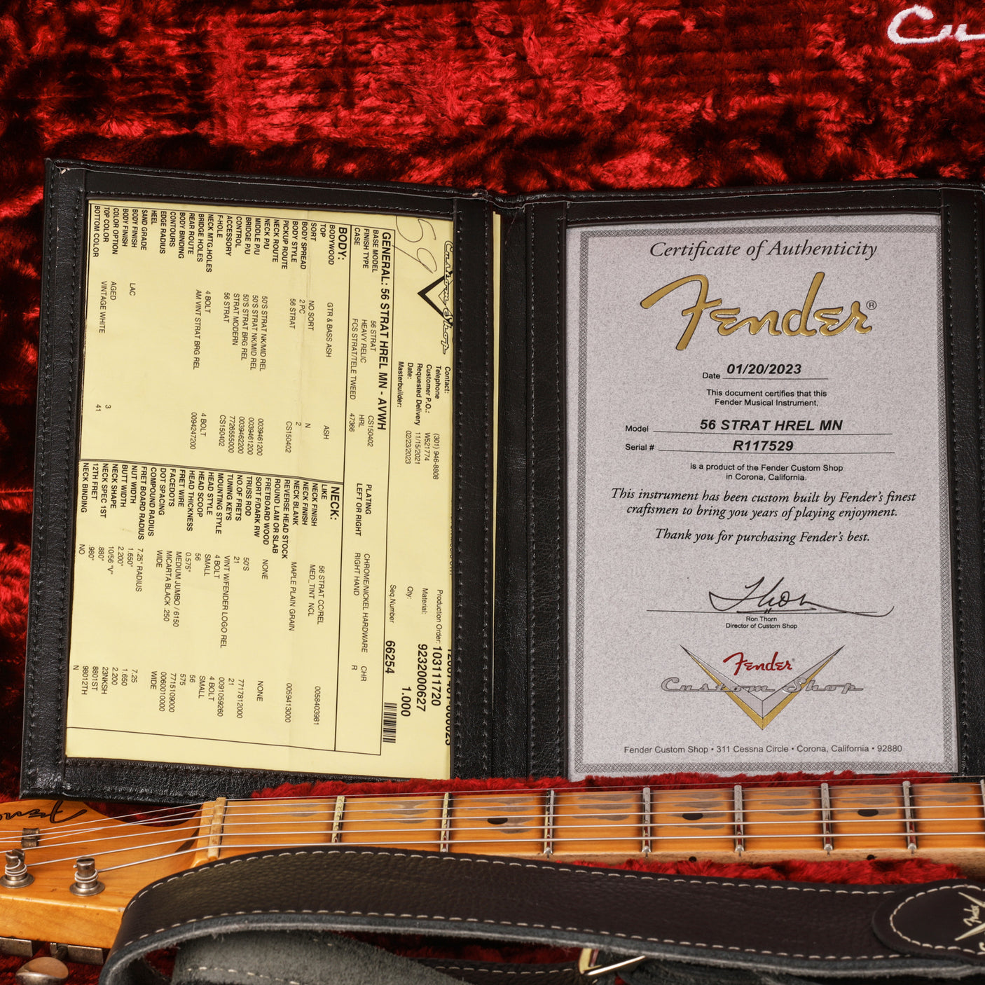 Fender Custom Shop 1956 Stratocaster Heavy Relic Guitar - Aged Vintage White - CHUCKSCLUSIVE - #R117529