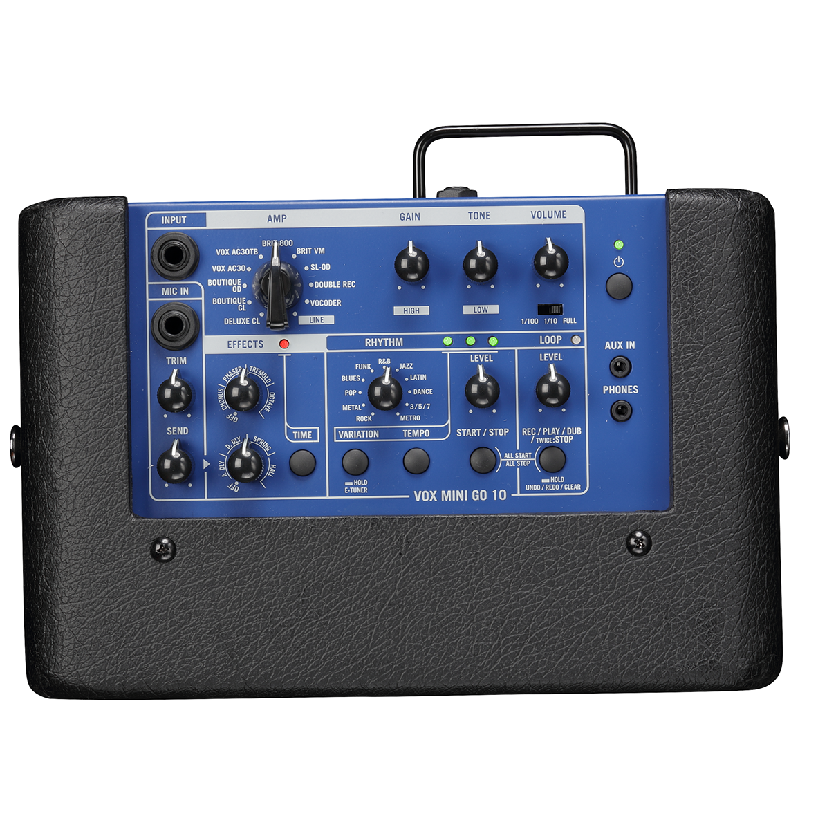 Vox MINIGO10BL 10-Watt Portable Modeling Amp Cobalt Blue