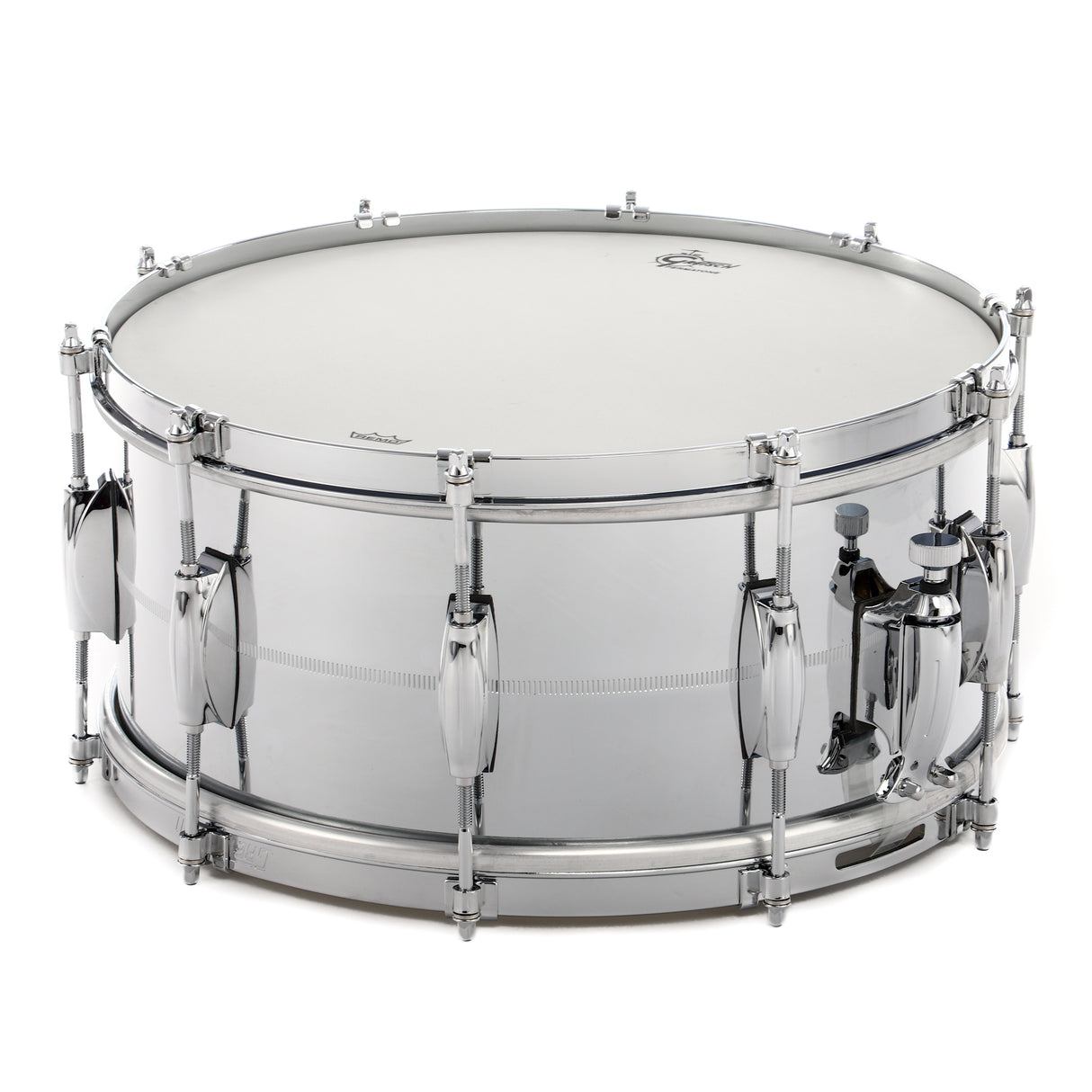 Gretsch 14" x 6.5" USA Chrome Over Brass Snare Drum - 301 Hoops