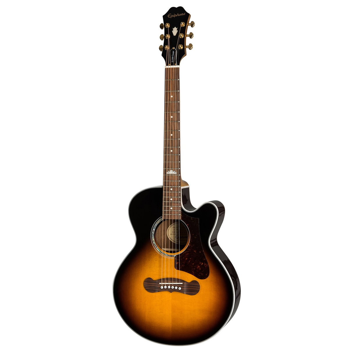Epiphone J-200 EC Studio Parlor Acoustic Guitar - Vintage Sunburst - New