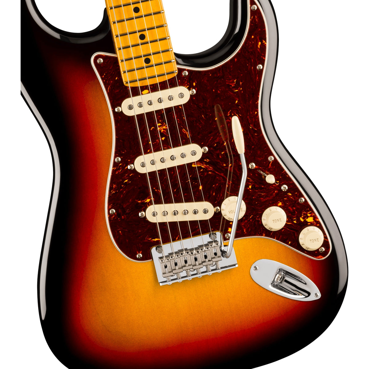 Fender American Professional Stratocaster Electric Guitar, Maple Fingerboard - 3-Color Sunburst