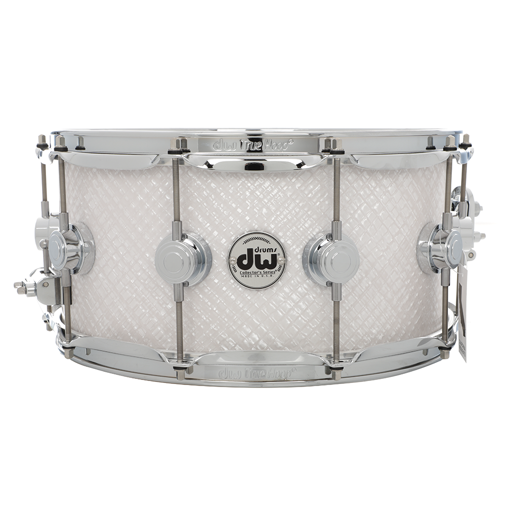 DW 6.5 x 14-Inch Collector Series Pure Oak Snare - White Crystal