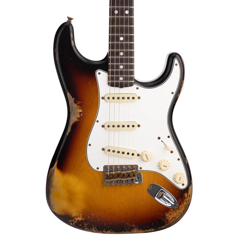Fender Custom Shop #30 1967 Stratocaster Heavy Relic Electric Guitar - Faded Aged 3-Color Sunburst - #CZ555993