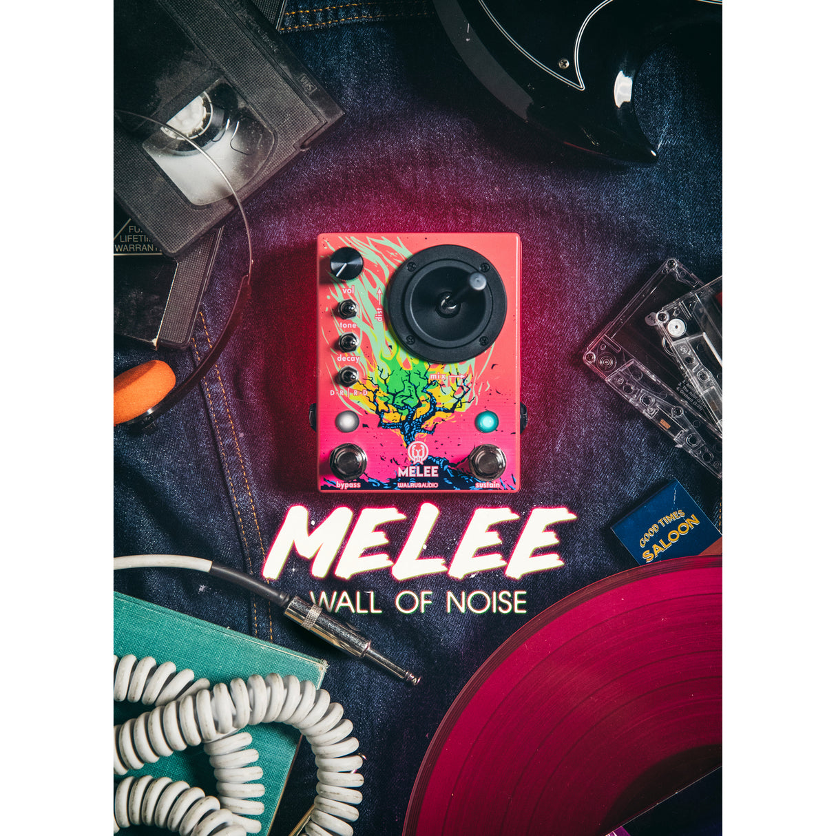 Walrus Audio Melee: Wall of Noise Distortion and Reverb Guitar Pedal - Mint, Open Box