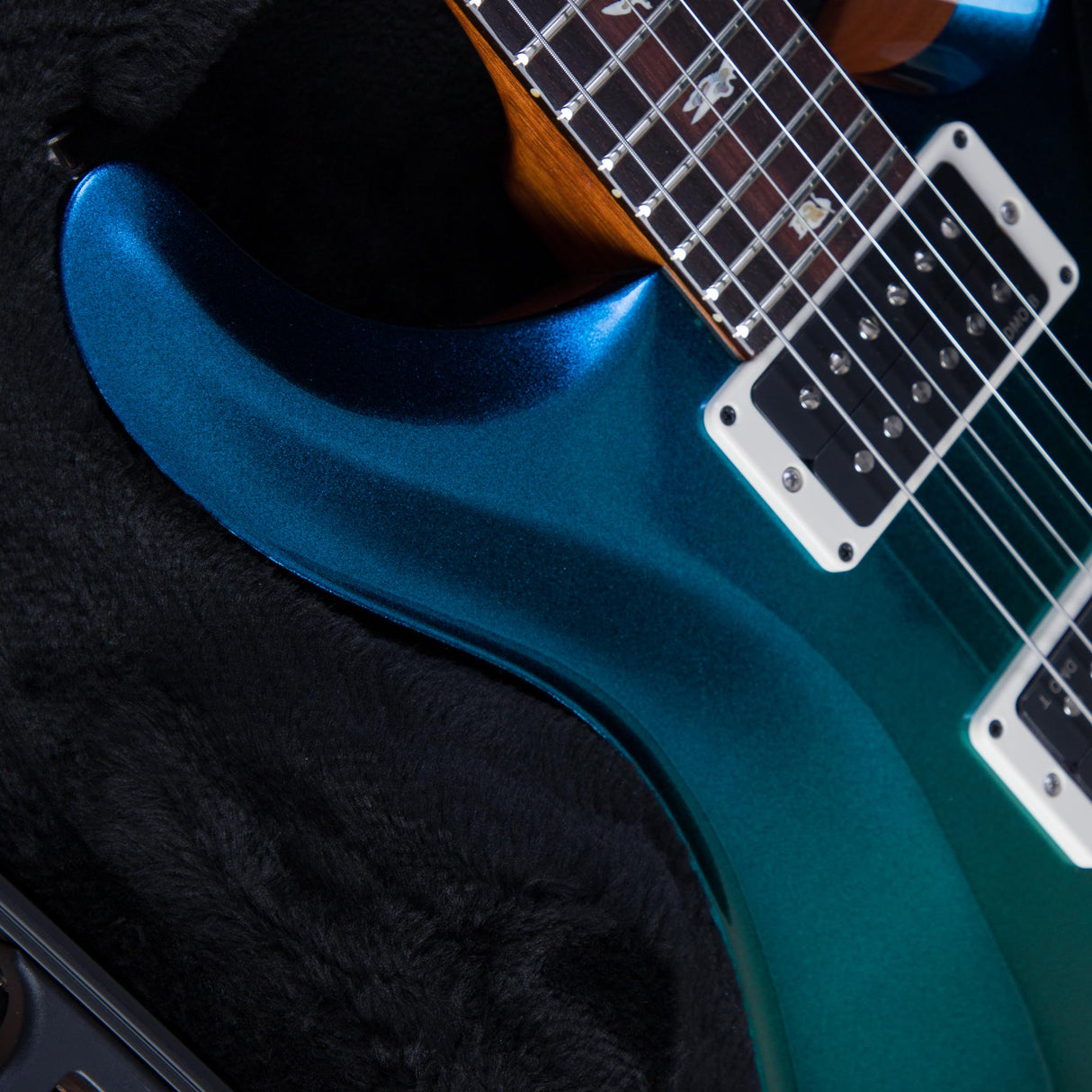 PRS Custom 24 Electric Guitar - Piezo Blue to Green Metallic Fade WIth Natural Back - #250397940