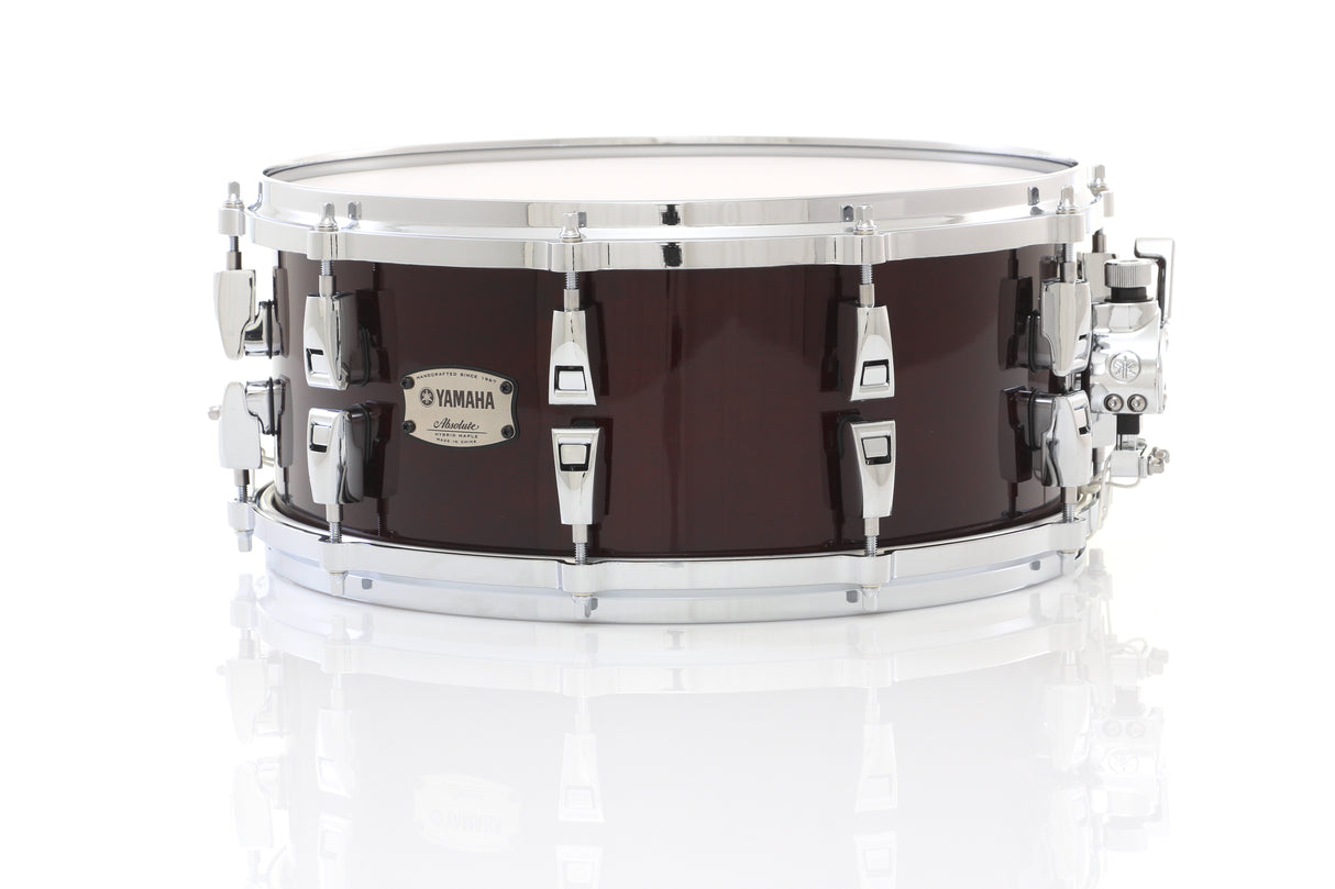 Yamaha 14" x 6" Absolute Hybrid Maple Snare Drum - Classic Walnut - New,Classic Walnut