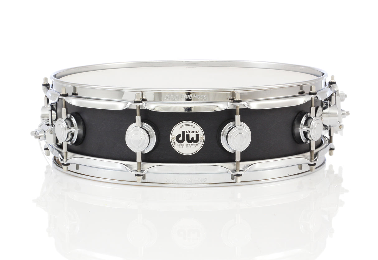 Drum Workshop 15" x 4" Collector's Series Pure Maple Snare Drum - Ebony Satin Oil With Chrome Hardware