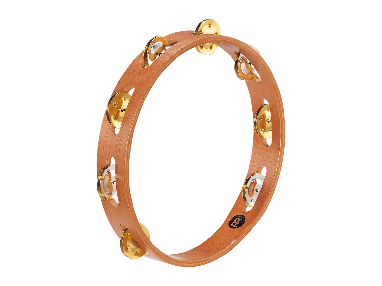 Meinl TA1M-SNT 10" Recording Combo Wood Tambourine, Dual Alloy