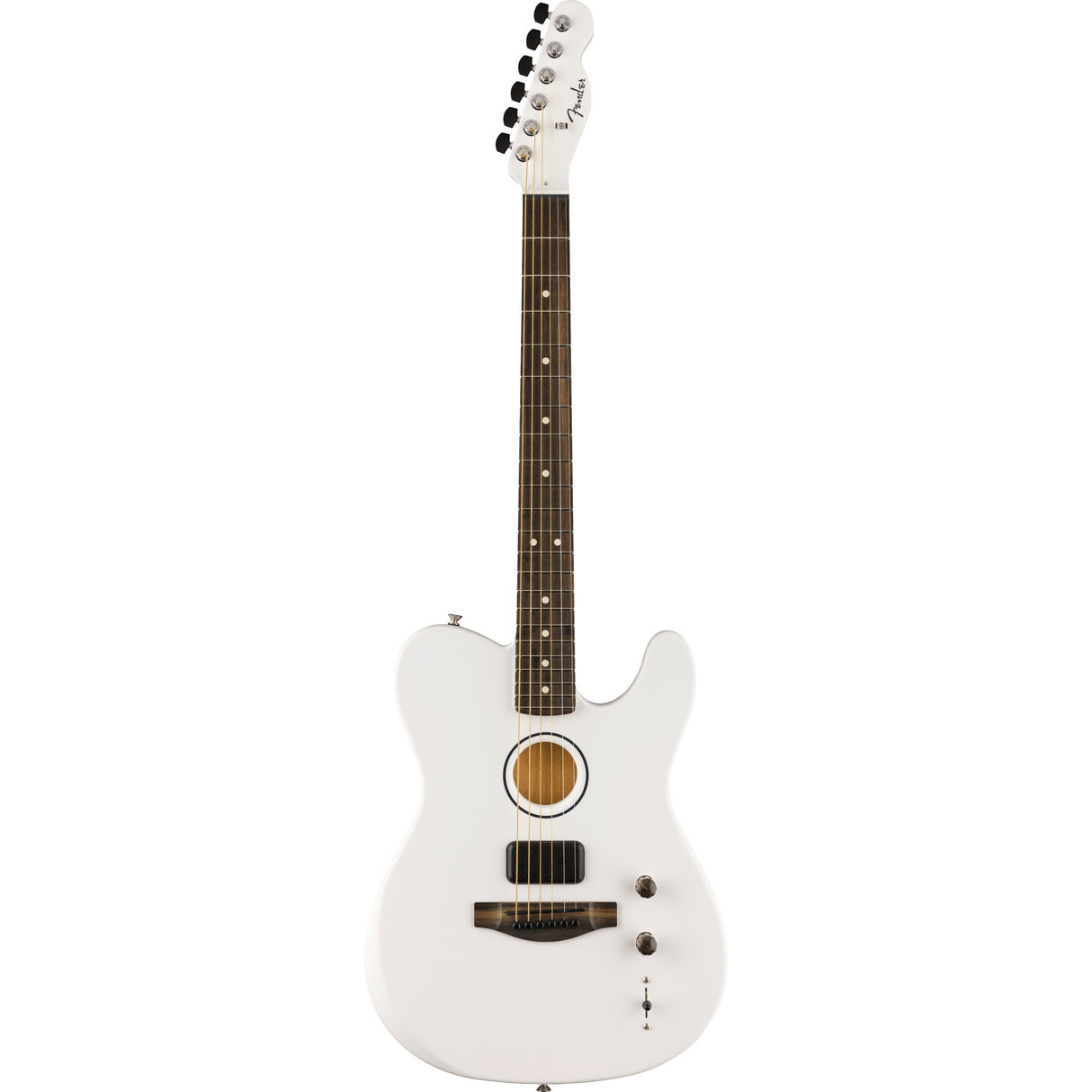 Fender Limited Edition Finneas American Acoustisonic Telecaster Signature Acoustic Electric Guitar - Satin Arctic White