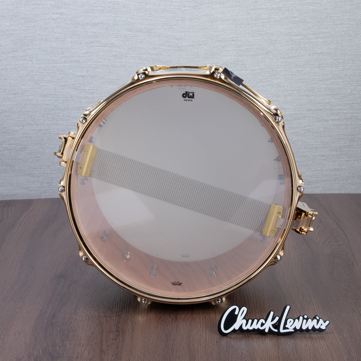DW 6.5 x 14-Inch Collector's Series Pure Oak Snare Drum - Smoke Glass Contrail with Gold Hardware