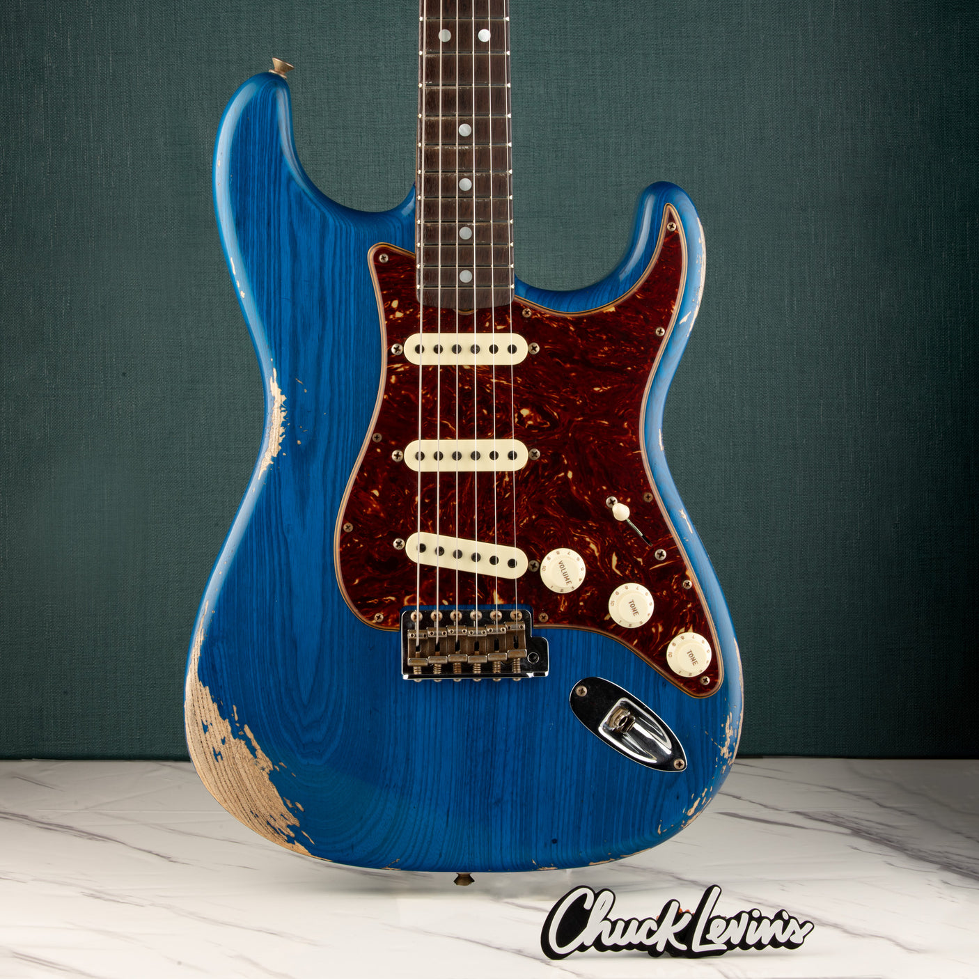 Fender Custom Shop 1969 Stratocaster Heavy Relic - Sapphire Blue Transparent - CHUCKSCLUSIVE - #R117235