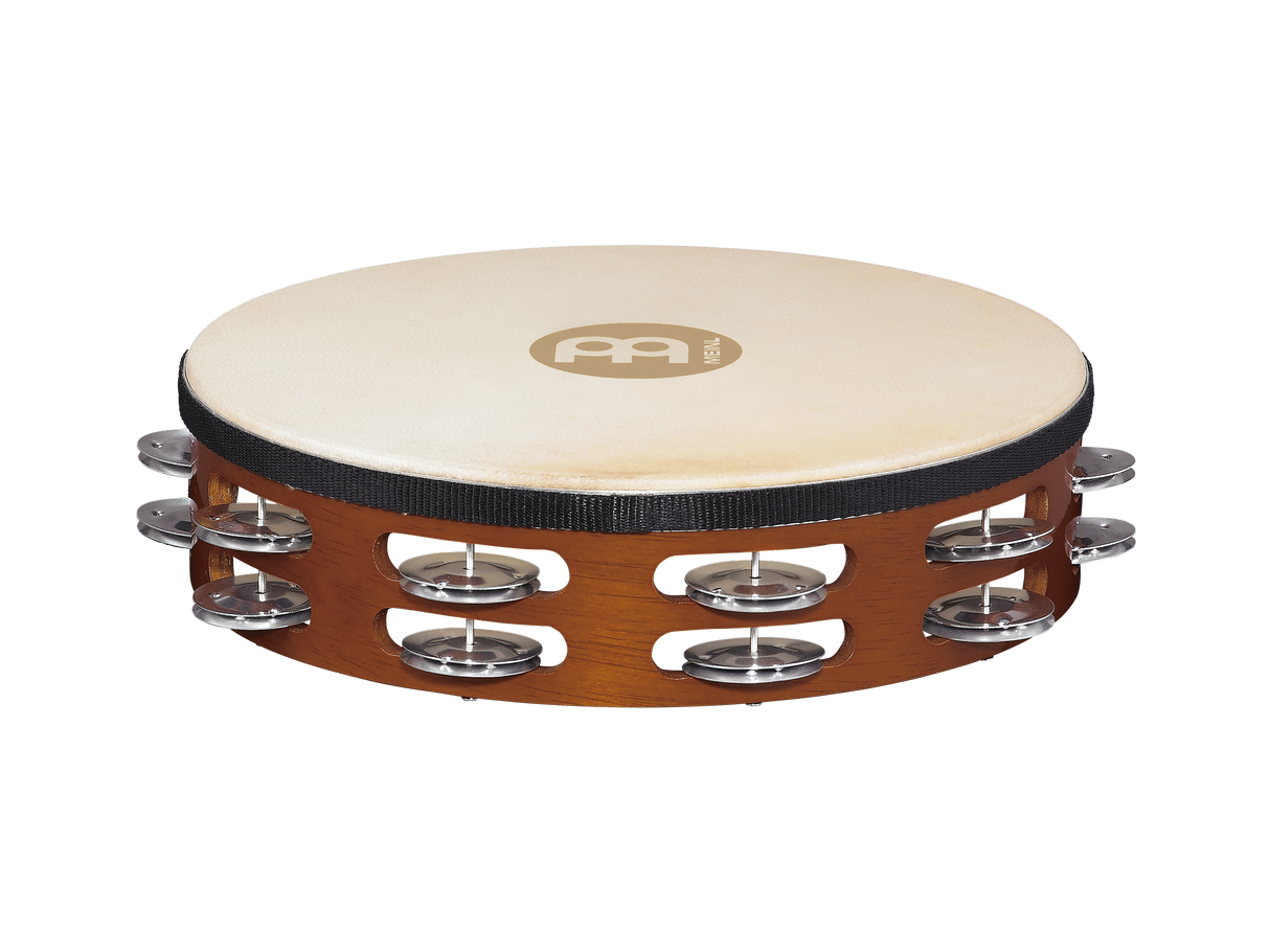 Meinl TAH2A-AB 10" Traditional Goat Skin Wood Tambourine Aluminum Jingles
