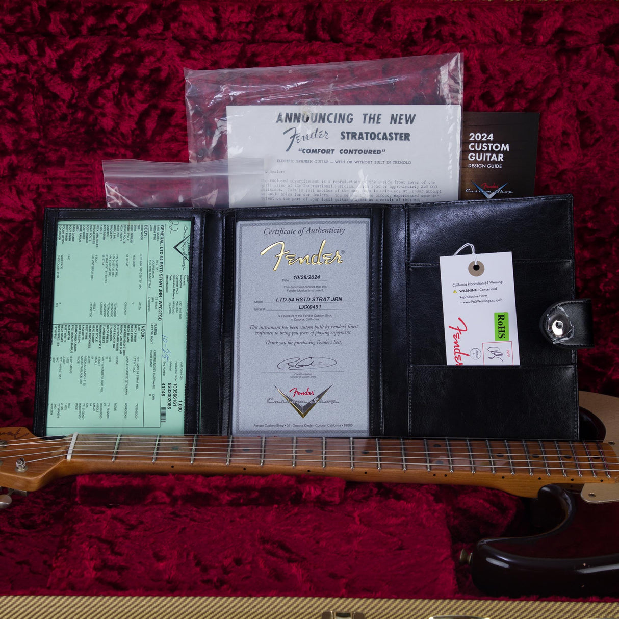 Fender Custom Shop Limited Edition 70th Anniversary 1956 Stratocaster Electric Guitar - Wide Fade Chocolate 2-Tone Sunburst - #LXX0491