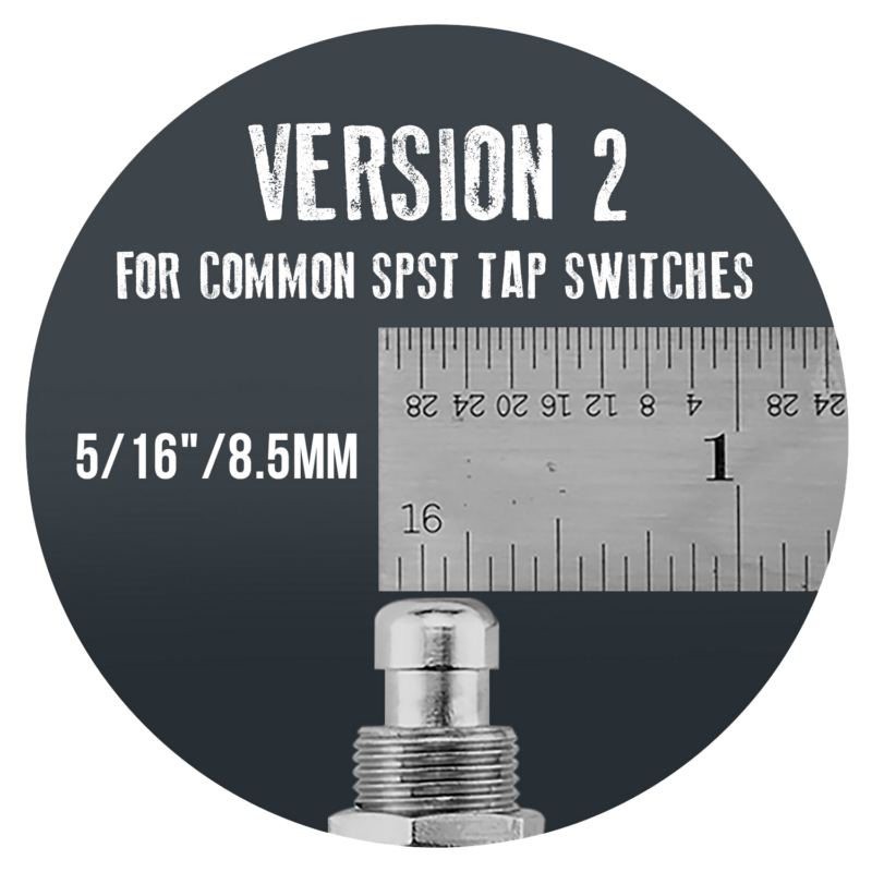 Barefoot Buttons V2 Standard Footswitch Button, Silver- For Common SPST Switches