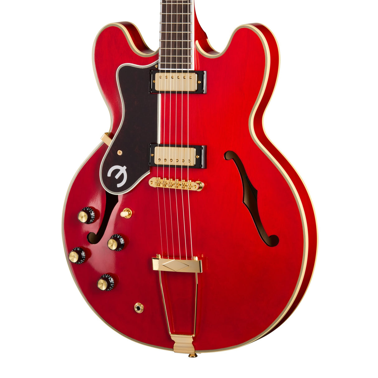 Epiphone Masterbuilt Gem Archer Sheraton Singature Semi-Hollow Left Handed Electric Guitar - Cherry Red
