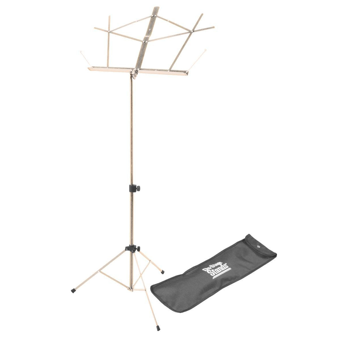 On Stage Stands SM7122NB Compact Sheet Music Stand (Nickel, with Bag) - New,Nickel