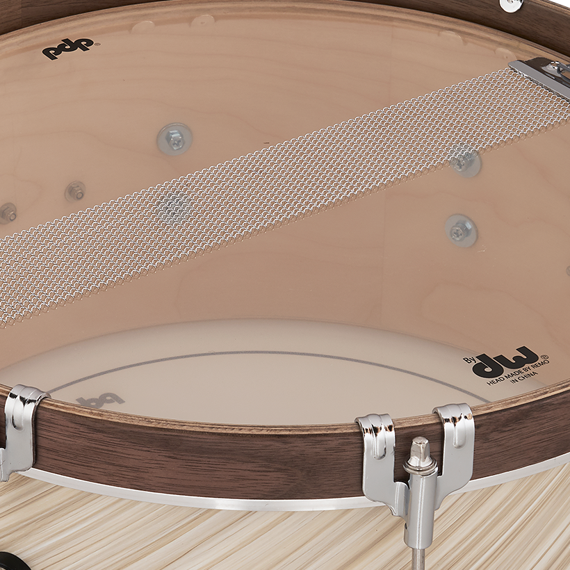 PDP Limited Edition 6.5x14 Walnut Wood Hoop Snare In Twisted Ivory