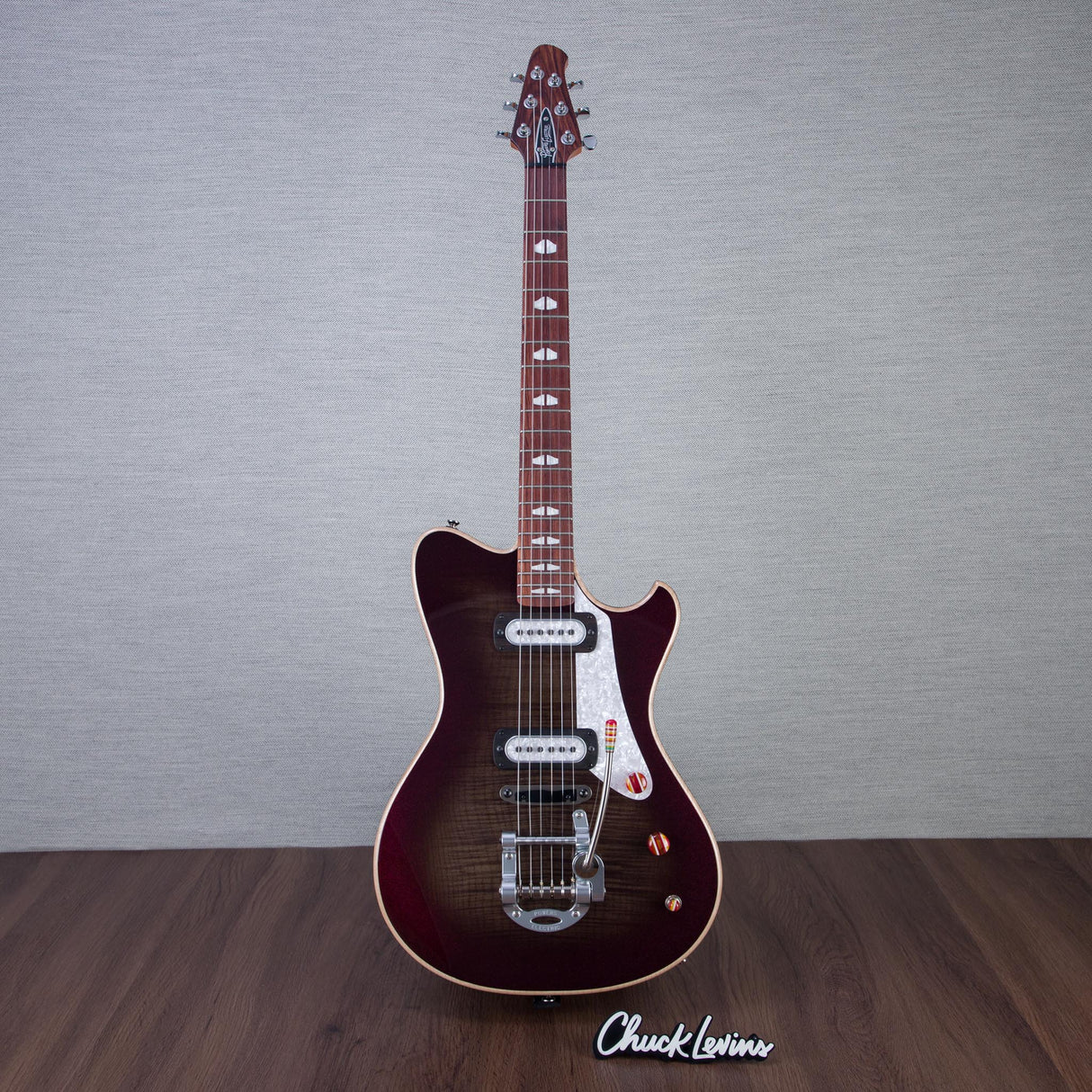 Powers Electric A-Type Select Maple Electric Guitar - Chroma Silver Cranberry - #A905