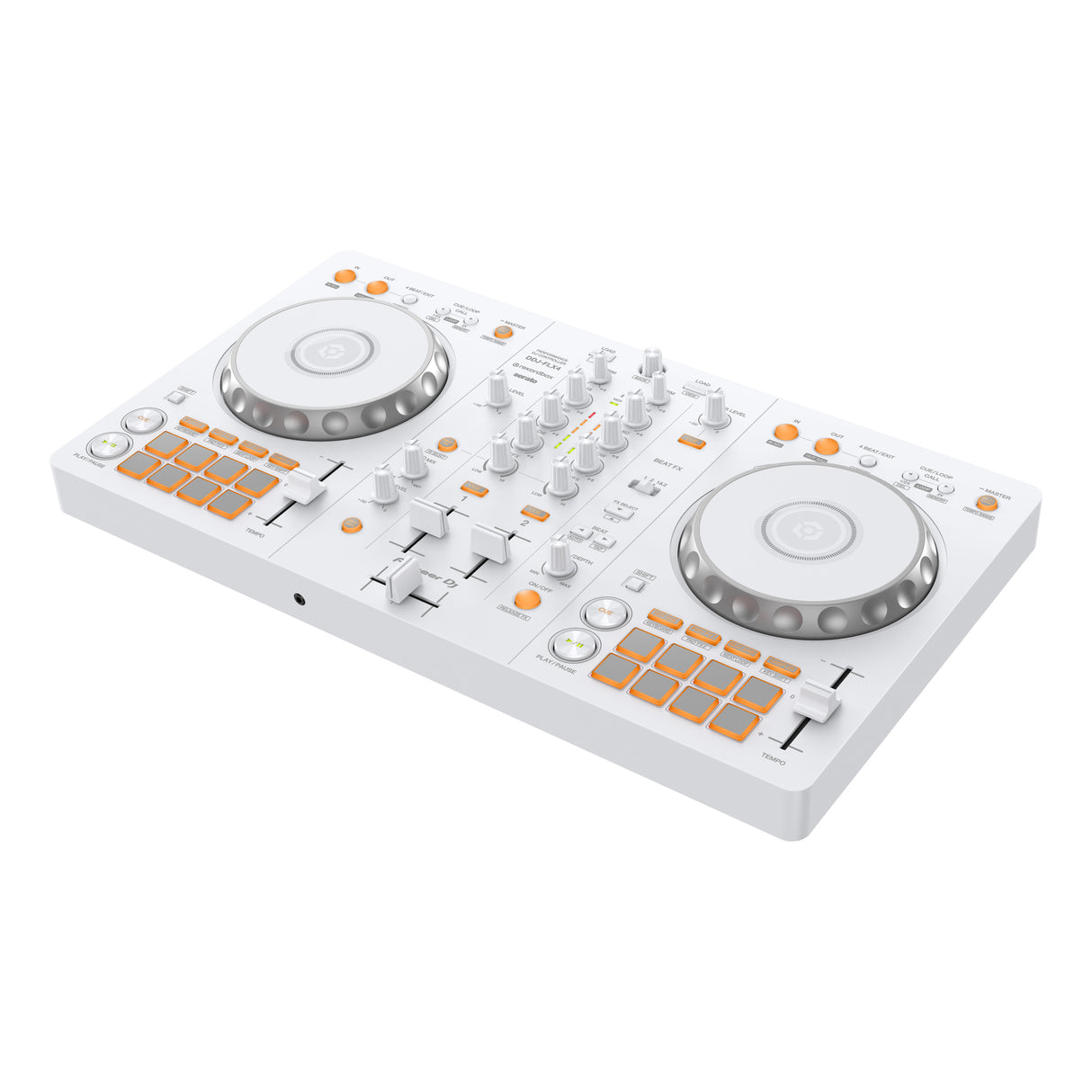 Pioneer DDJ-FLX4W 2-Channel Rekordbox and Serato DJ Controller - White