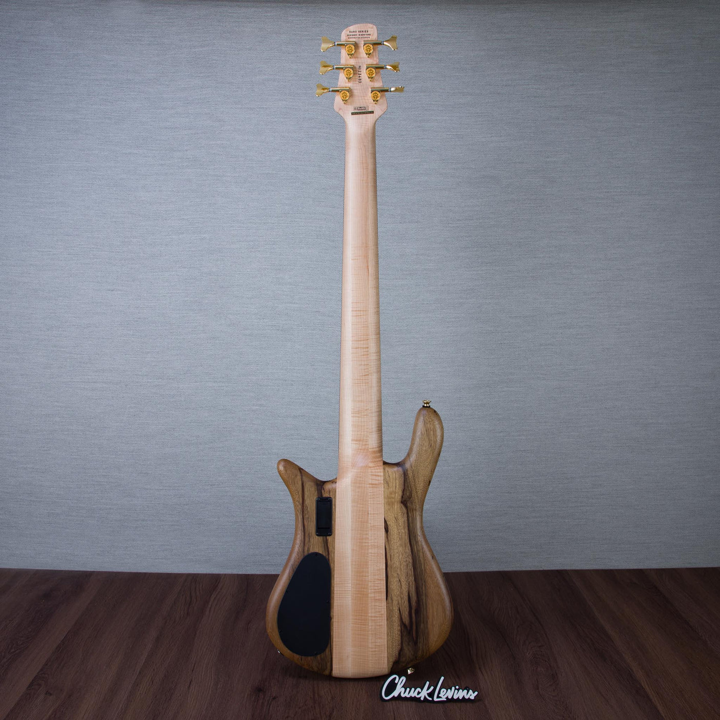 Spector Euro 6 LT Solid Korina Wings 6-String Electric Bass Guitar - Natural Satin - CHUCKSCLUSIVE - #C121NB23483