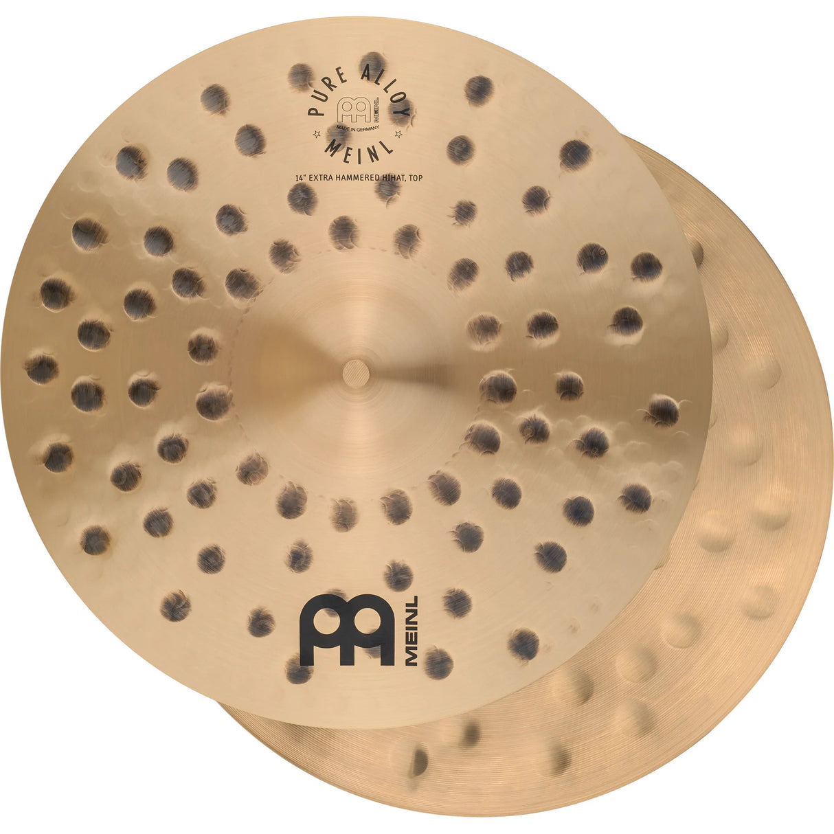 Meinl 14-Inch Pure Alloy Extra-Hammered Hi-Hat Cymbals