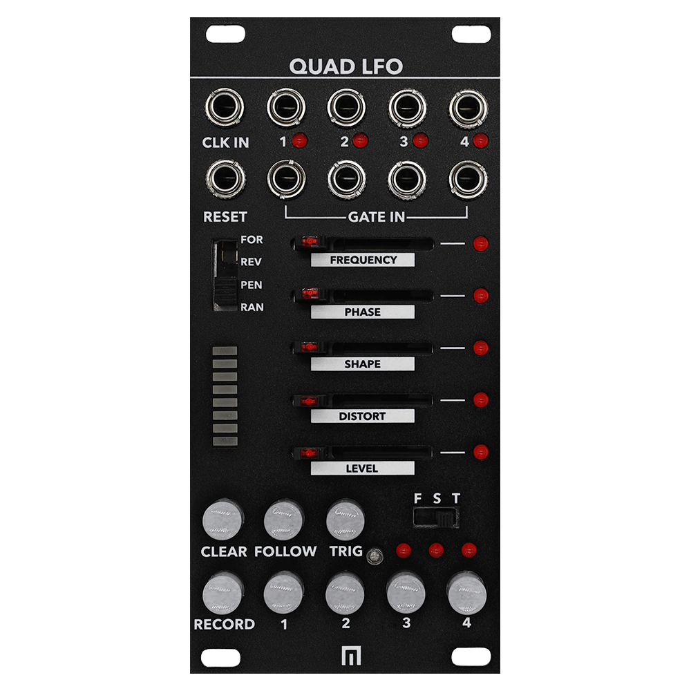 Malekko Quad LFO Generator w/ 16-Step Sequencer Module - Black