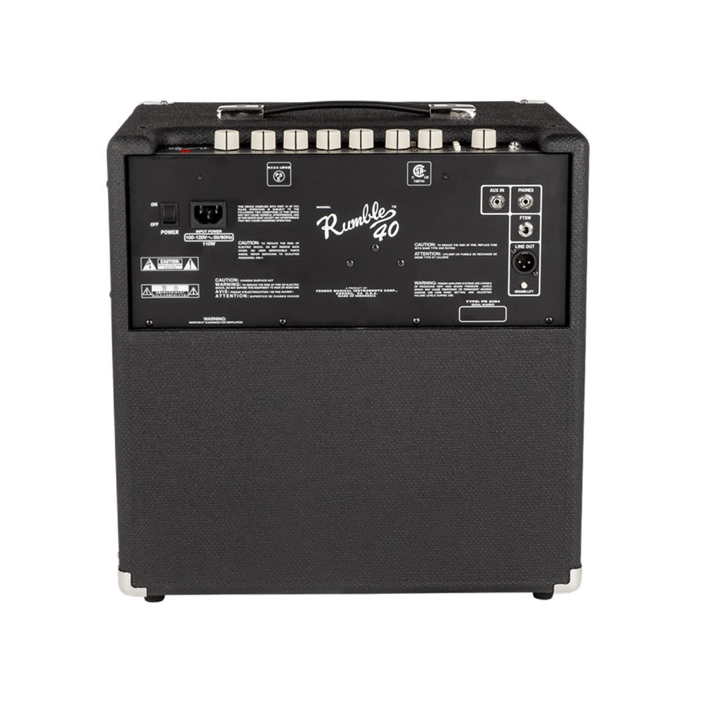 Fender Rumble 40 1x10-Inch 40-Watt V3 Bass Combo Amplifier - Black - New