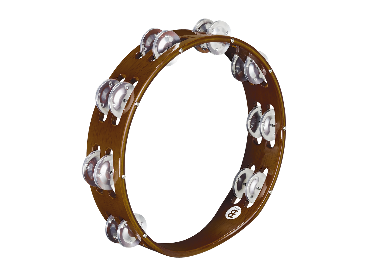 Meinl TA2A-AB 10" Traditional Wood Tambourine, Aluminum Jingles