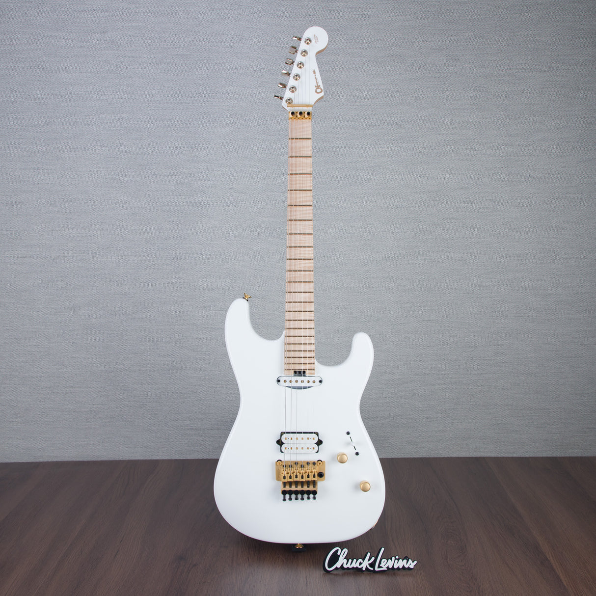 Charvel Custom Shop San Dimas HS FR Electric Guitar - White Angel Dust - #C16980