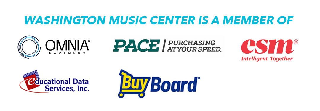 Washington Music Center is a member of Omnia Partners, PACE, ESM, Educational Data Services, and Buy Board