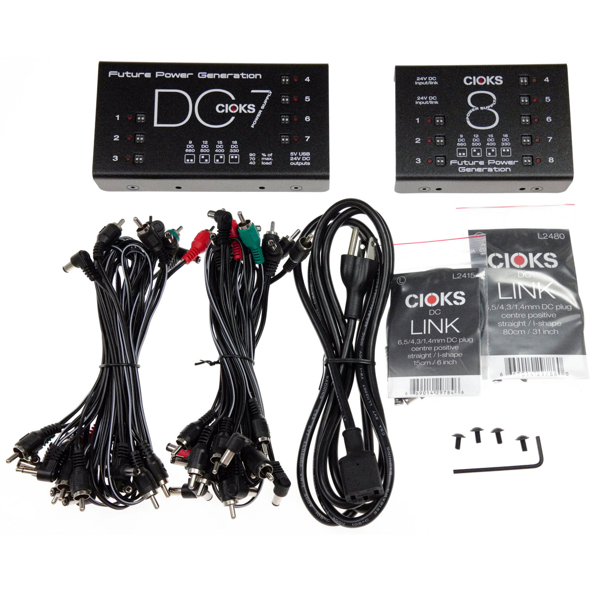 Cioks Special Edition Bundle DC7 & C8e Power Supply and Accessories Bundle